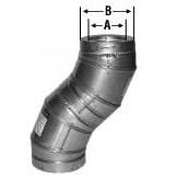 30 DEGREES ELBOWS FOR 4" DOUBLE WALL CHIMNEY PIPE-Californo