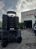 CALIFORNO Torre wood and charcoal shawarma machine built for the Israeli team at the Open Fire Meat Up 2026