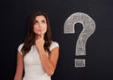 Woman with question mark