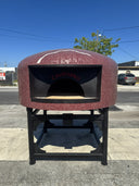 Verona-560 commercial pizza oven, burgundy mosaic, front view