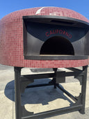 Verona-560 pizza oven front with CALIFORNO name cut in the steel face