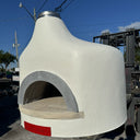 CALIFORNO Garzoni Campana stucco pizza oven – White, angled view