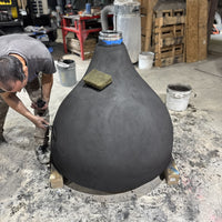 CALIFORNO Garzoni Stucco pizza oven – Stucco curing in the CALIFORNO shop