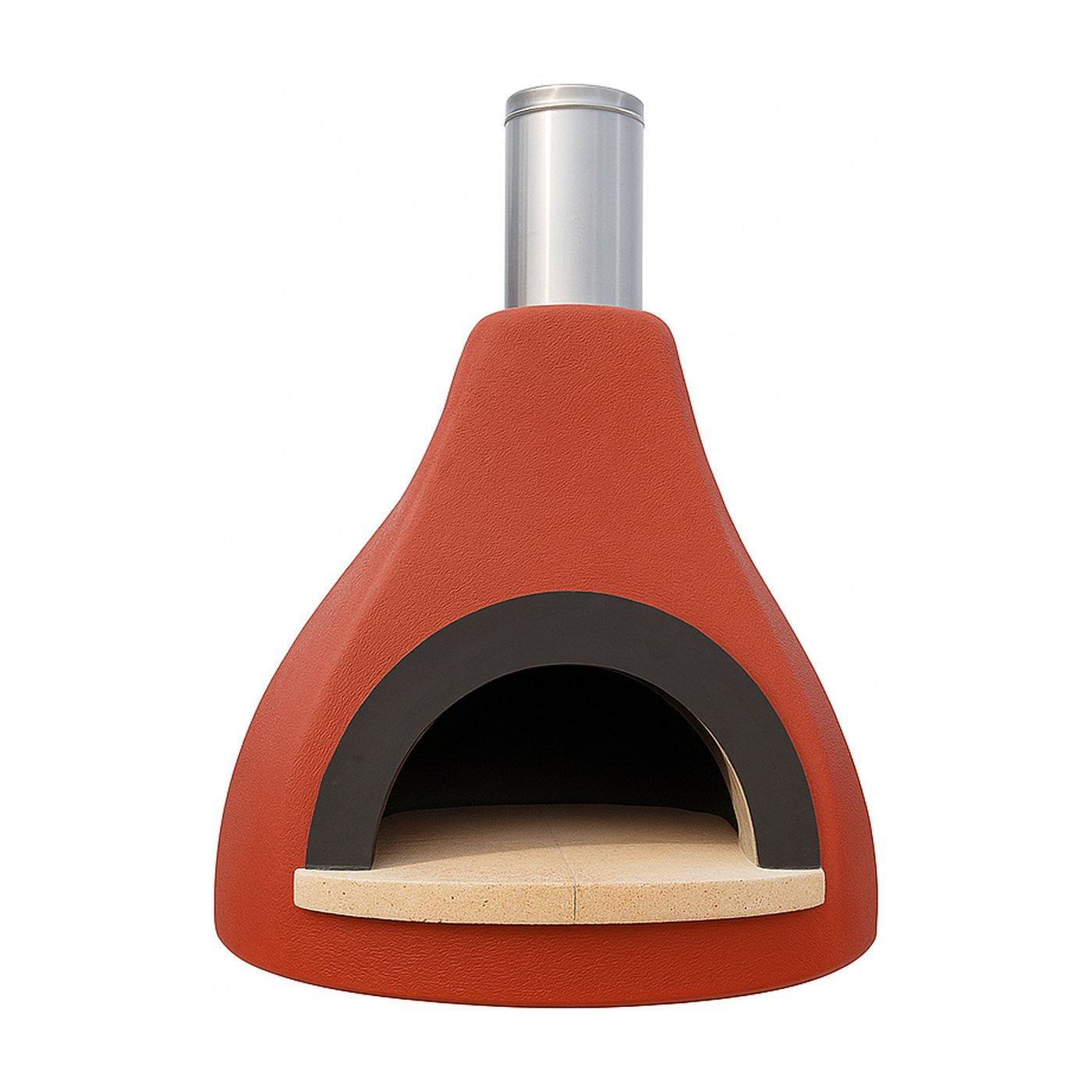 CALIFORNO Garzoni Stucco pizza oven – Terracotta, front view