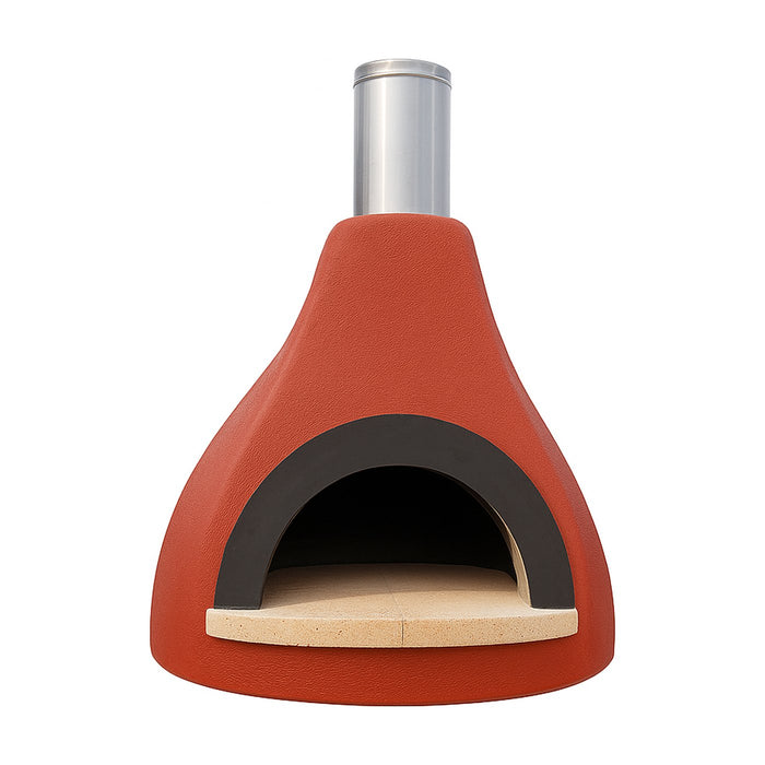 CALIFORNO Garzoni Stucco pizza oven – Terracotta, front view