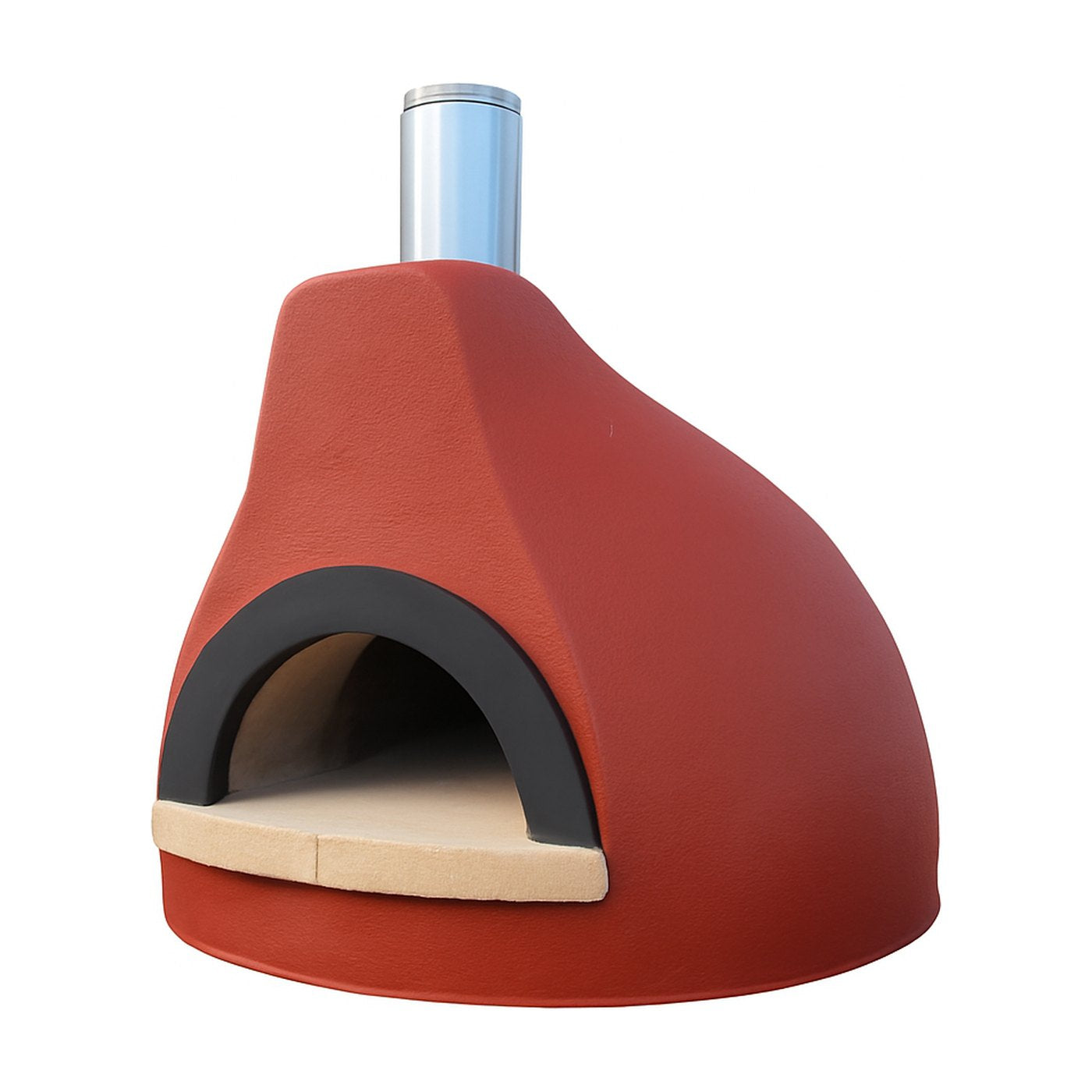 CALIFORNO Garzoni Stucco pizza oven – Terracotta, angled front view