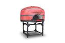 Verona-420 assembled mosaic pizza oven, red with black stripes