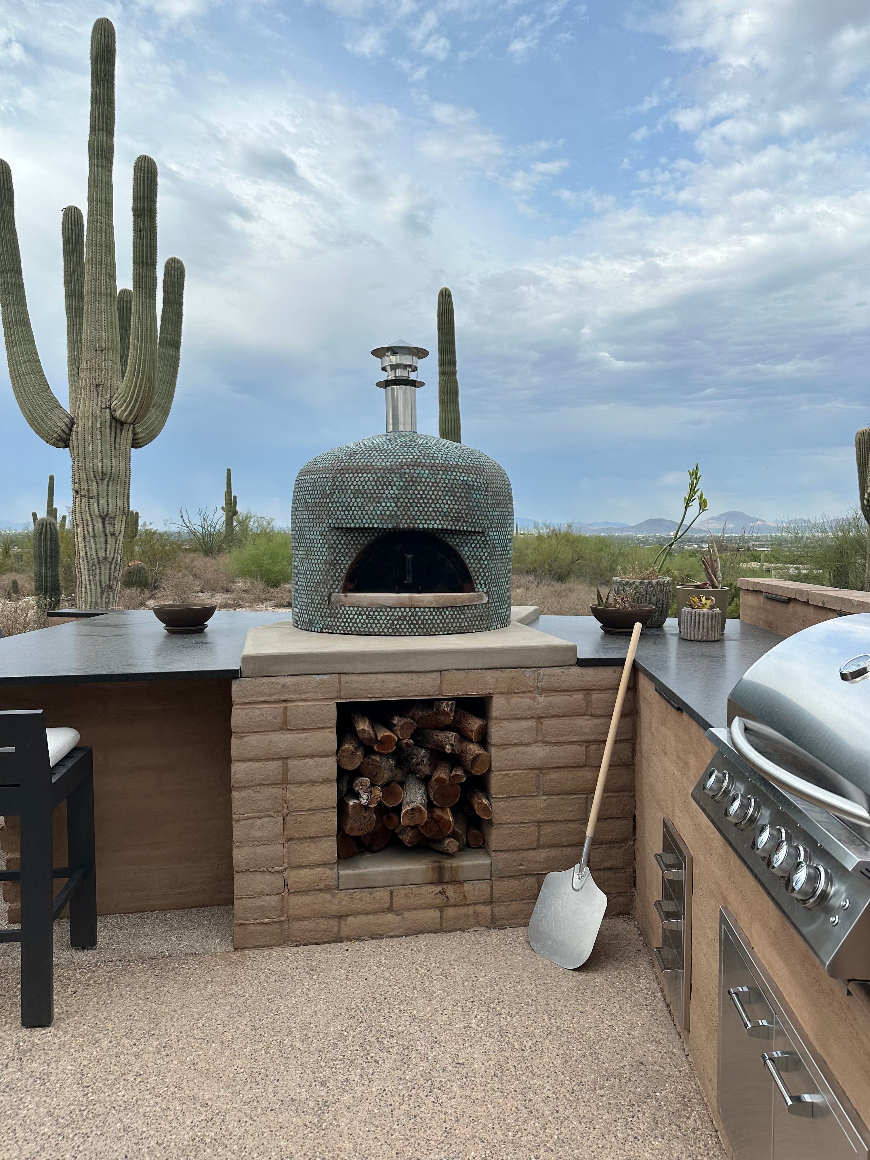 Garzoni COPPER Mosaic Pizza Oven Assembled