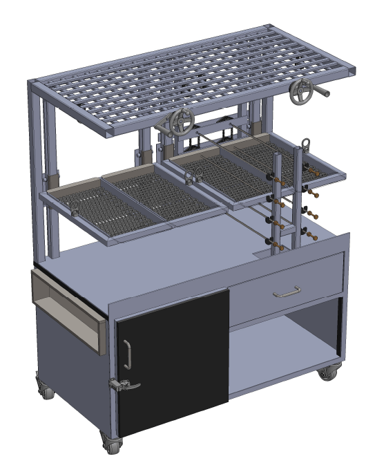 CUSTOM BUILT ARGENTINIAN GRILL PER CLIENT SPECS