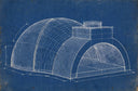 Blueprint drawing of a CALIFORNO commercial pizza oven