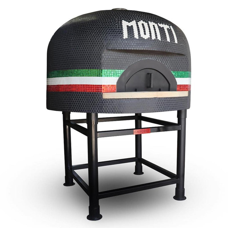 CALIFORNO mosaic pizza oven in Black with Italian Flag