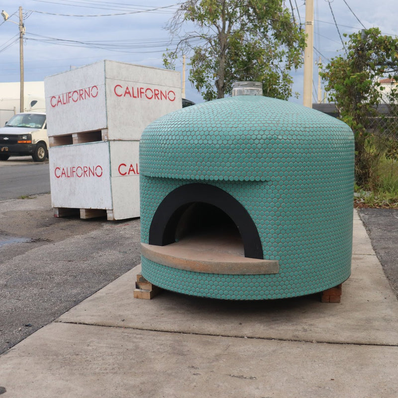 CALIFORNO mosaic pizza oven in Jade Green
