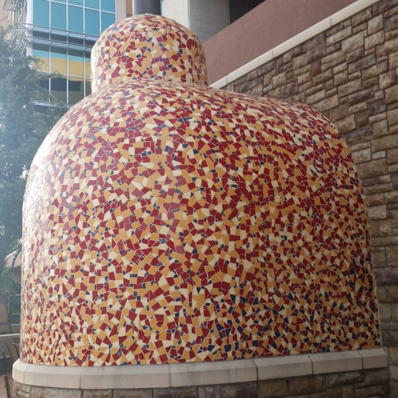CALIFORNO mosaic pizza oven in Red & Gold Blend