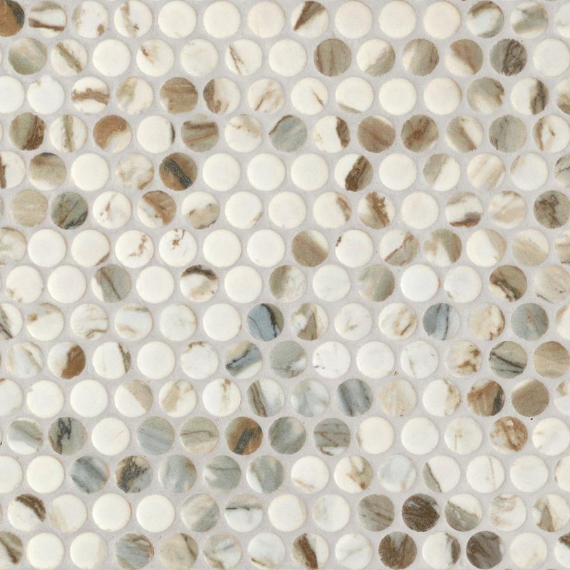 Calacatta Vecchia mosaic tile option