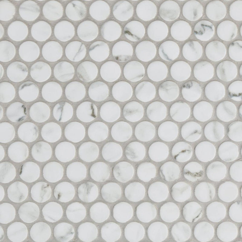 Carrara Marble mosaic tile option