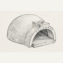 Hand-drawn sketch of a CALIFORNO residential pizza oven kit