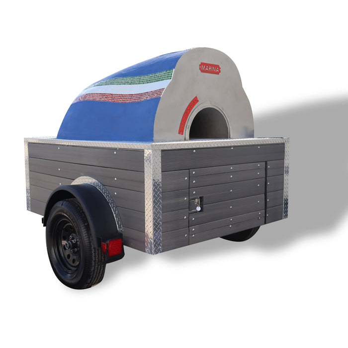 Carrello Stucco Pizza Oven Trailer