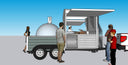 Napoli Work-Around Open Pizza Oven Trailer, 12 ft