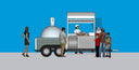 Napoli Work-Around Open Pizza Oven Trailer, 12 ft